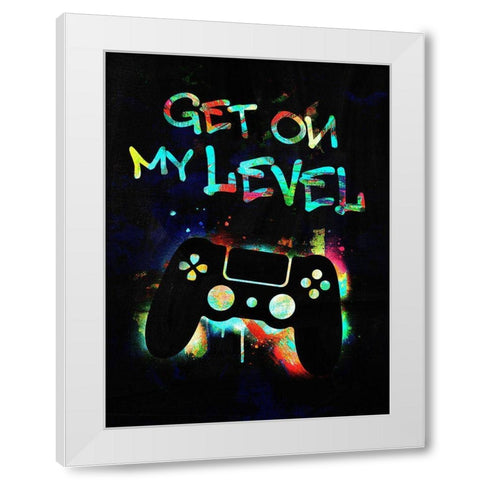 Gamer Tag II White Modern Wood Framed Art Print by Barnes, Victoria