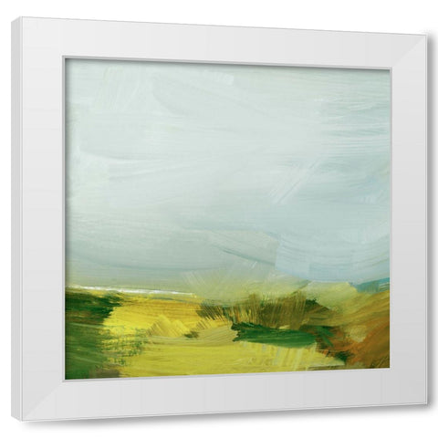 Rolling Hillside Impression III White Modern Wood Framed Art Print by Barnes, Victoria