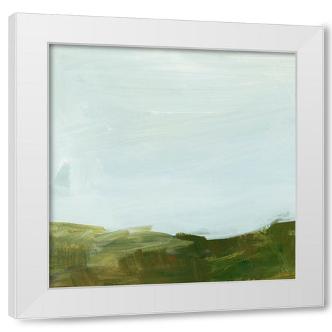 Rolling Hillside Impression IV White Modern Wood Framed Art Print by Barnes, Victoria