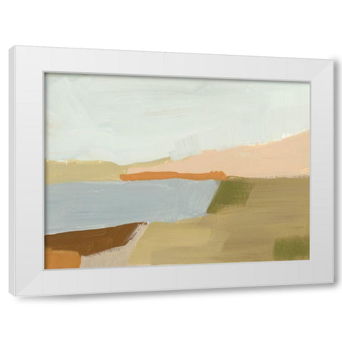 Stacked Landscape I White Modern Wood Framed Art Print by Barnes, Victoria