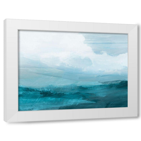 Azure Rising IV White Modern Wood Framed Art Print by Barnes, Victoria