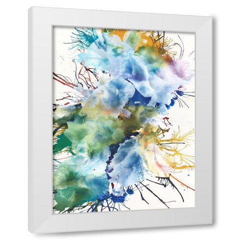 Like An Iris I White Modern Wood Framed Art Print by Fuchs, Jodi