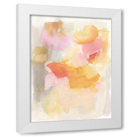 Warm Petals I White Modern Wood Framed Art Print by Fuchs, Jodi