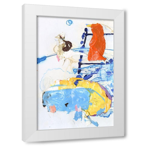 Evidence I White Modern Wood Framed Art Print by Fuchs, Jodi
