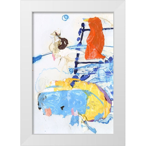 Evidence I White Modern Wood Framed Art Print by Fuchs, Jodi