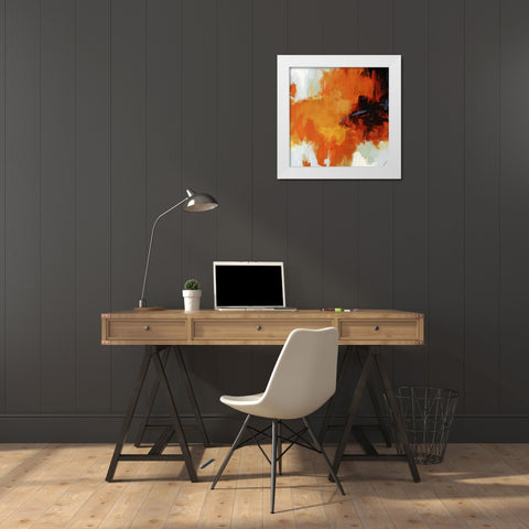Red Tail II White Modern Wood Framed Art Print by Edmunds, Sydney