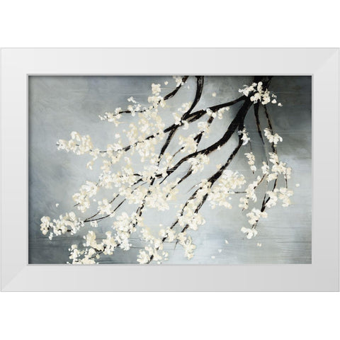 Cherry Tree White Modern Wood Framed Art Print by Taylor, Kari