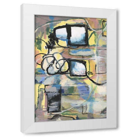 Memory Screen I White Modern Wood Framed Art Print by Willett, Michael