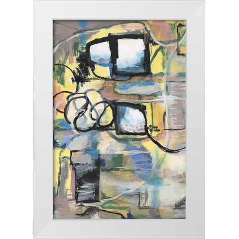 Memory Screen I White Modern Wood Framed Art Print by Willett, Michael