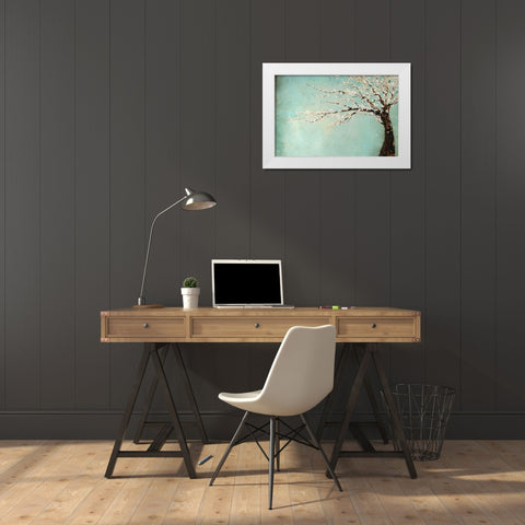 Windy Day White Modern Wood Framed Art Print by Taylor, Kari