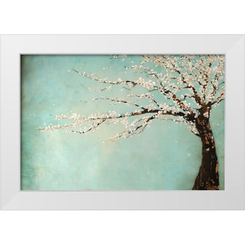 Windy Day White Modern Wood Framed Art Print by Taylor, Kari