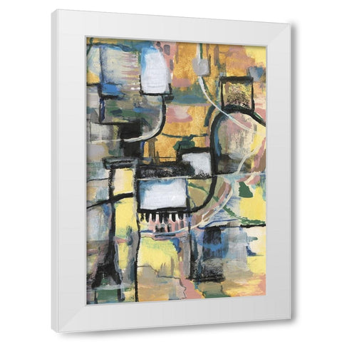 Memory Screen II White Modern Wood Framed Art Print by Willett, Michael