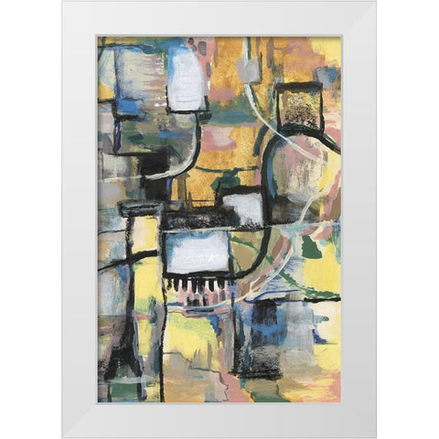 Memory Screen II White Modern Wood Framed Art Print by Willett, Michael