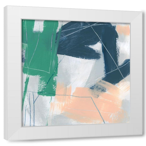 Diagonal Flight Plan II White Modern Wood Framed Art Print by Vess, June Erica