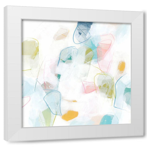 Fragmented Palette IV White Modern Wood Framed Art Print by Vess, June Erica