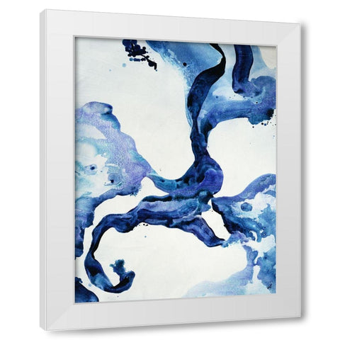 Indigo I White Modern Wood Framed Art Print by Taylor, Kari