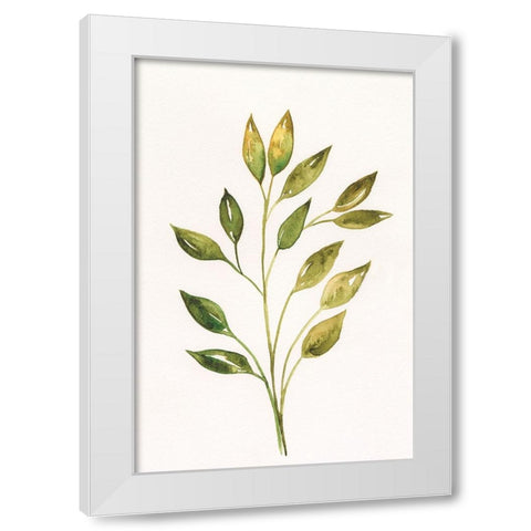 Single Twig II White Modern Wood Framed Art Print by Moore, Regina