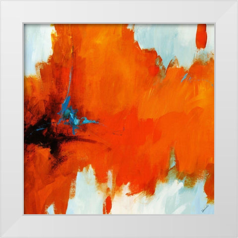 Red Tail III White Modern Wood Framed Art Print by Edmunds, Sydney