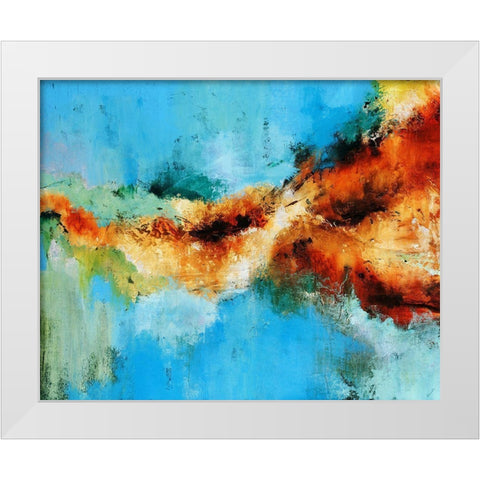 Sun Dance White Modern Wood Framed Art Print by Edmunds, Sydney