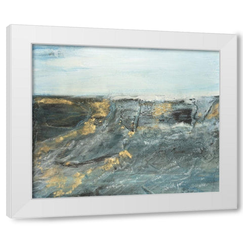 Flow of Love in Ocean I White Modern Wood Framed Art Print by Bramma, Lila