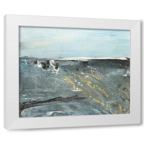 Flow of Love in Ocean II White Modern Wood Framed Art Print by Bramma, Lila