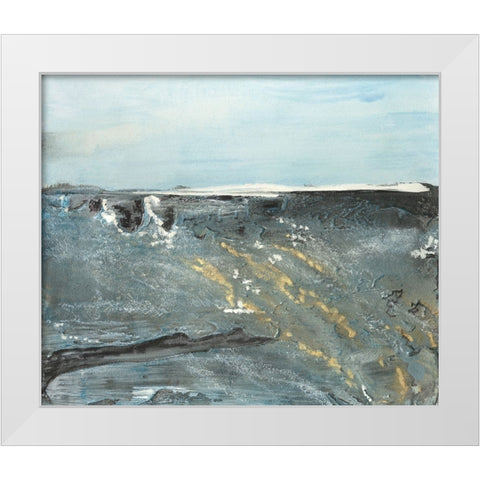 Flow of Love in Ocean II White Modern Wood Framed Art Print by Bramma, Lila