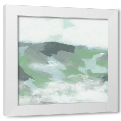 Green Muir I White Modern Wood Framed Art Print by Vess, June Erica