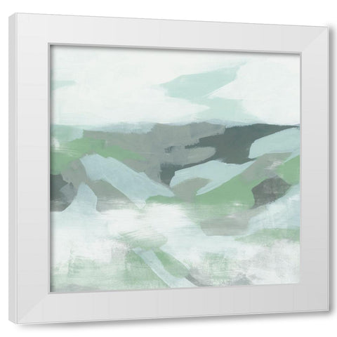 Green Muir II White Modern Wood Framed Art Print by Vess, June Erica