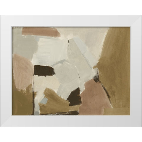 Almondine I White Modern Wood Framed Art Print by Barnes, Victoria