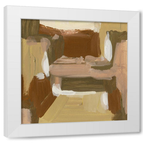 Yellow Dawn I White Modern Wood Framed Art Print by Wang, Melissa