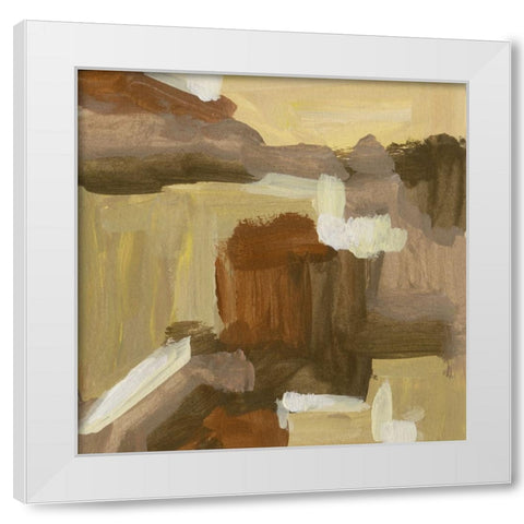 Yellow Dawn III White Modern Wood Framed Art Print by Wang, Melissa