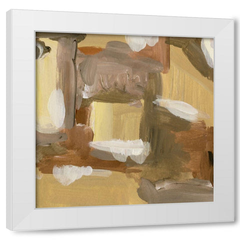 Yellow Dawn V White Modern Wood Framed Art Print by Wang, Melissa