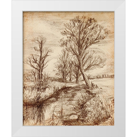 Forest View II White Modern Wood Framed Art Print by Wang, Melissa