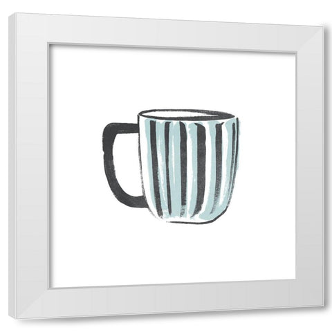 Coffee Kitsch II White Modern Wood Framed Art Print by Vess, June Erica