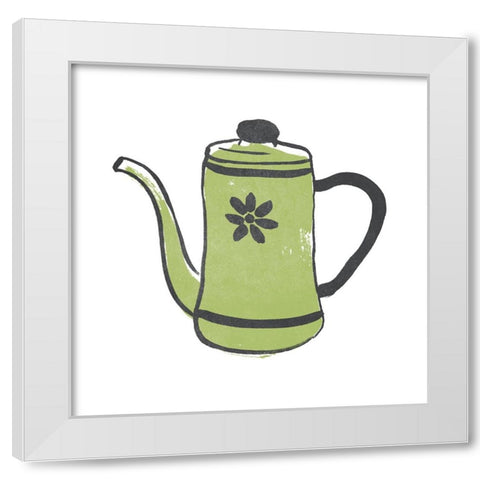 Coffee Kitsch VIII White Modern Wood Framed Art Print by Vess, June Erica