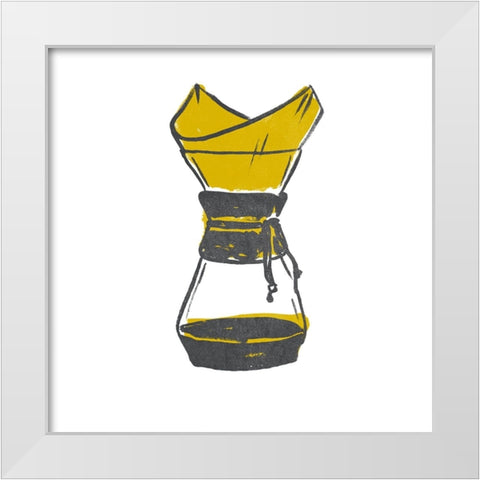 Coffee Kitsch X White Modern Wood Framed Art Print by Vess, June Erica