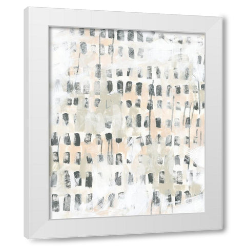 Sand Glyphs III White Modern Wood Framed Art Print by Vess, June Erica