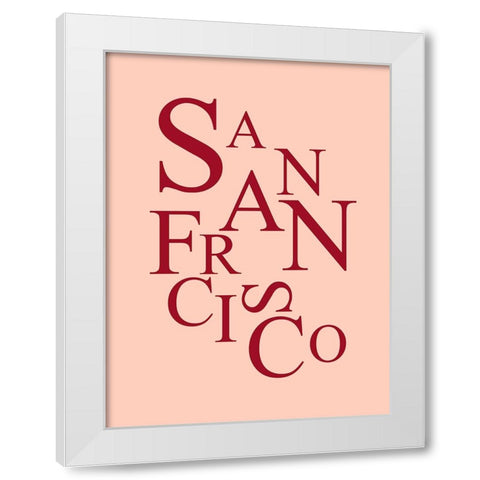 City Center Type II White Modern Wood Framed Art Print by Green, Jacob