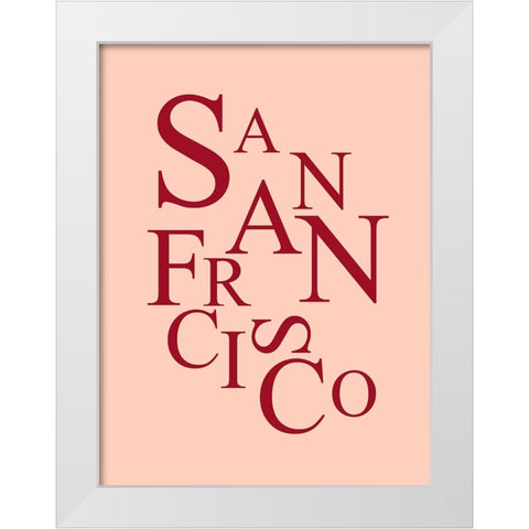 City Center Type II White Modern Wood Framed Art Print by Green, Jacob