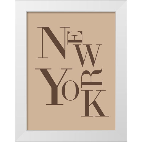 Neutral City Center Type I White Modern Wood Framed Art Print by Green, Jacob