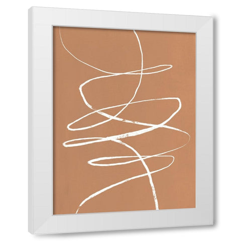 Terracotta Drift II White Modern Wood Framed Art Print by Warren, Annie