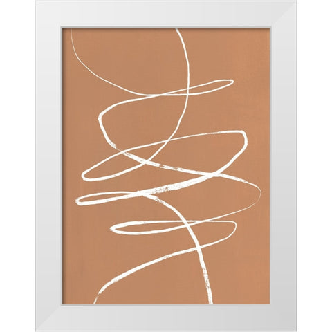 Terracotta Drift II White Modern Wood Framed Art Print by Warren, Annie