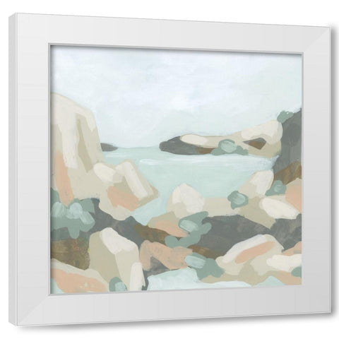 Earthtone Inlet II White Modern Wood Framed Art Print by Vess, June Erica