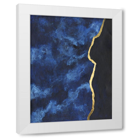 Gilt Indigo I White Modern Wood Framed Art Print by Willett, Michael