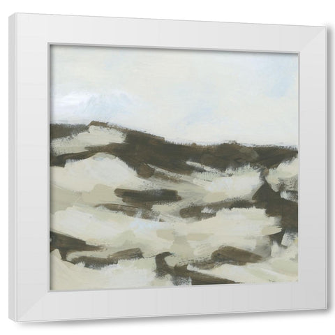 Neutral Dune I White Modern Wood Framed Art Print by Vess, June Erica