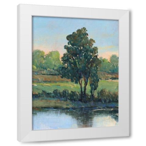 Tree by the Riverbank I White Modern Wood Framed Art Print by OToole, Tim