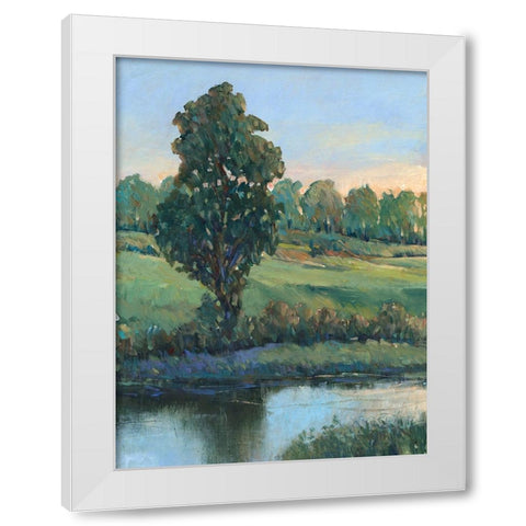 Tree by the Riverbank II White Modern Wood Framed Art Print by OToole, Tim