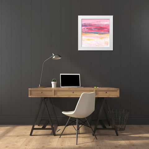 Kona Sunset I White Modern Wood Framed Art Print by Kaelber, Renee