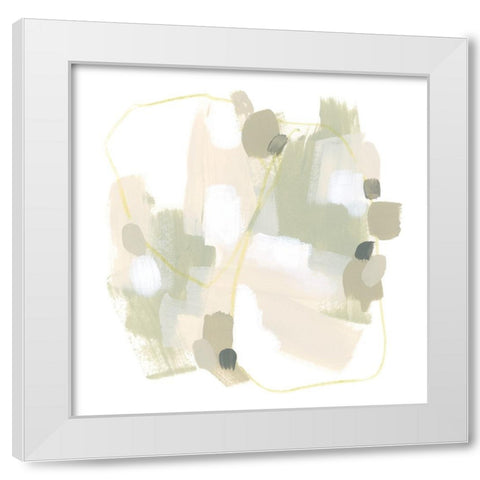 Sage Cartography I White Modern Wood Framed Art Print by Vess, June Erica