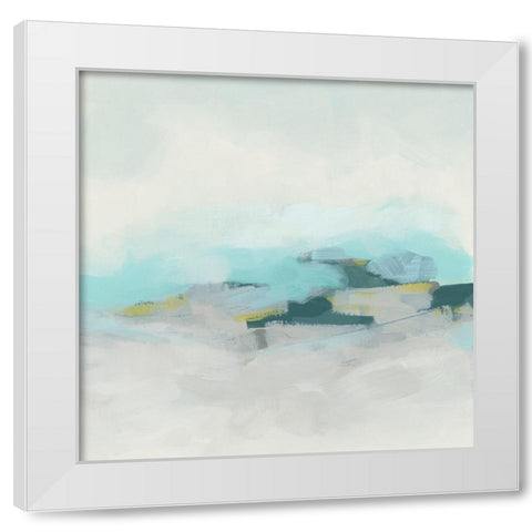 Beach Mist I White Modern Wood Framed Art Print by Vess, June Erica